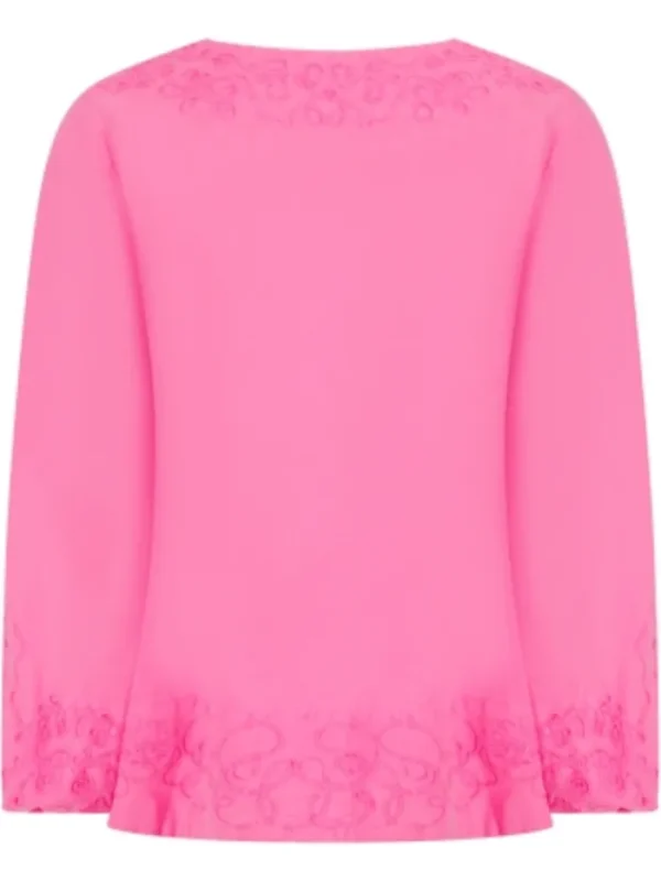 Pranella Tops | Beachwear^IZZADORA Neon Pink Embroidered Top