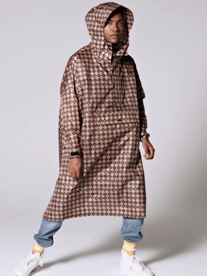 rainkiss_damier_rain_ponc_0.webp Rain Kiss Coats And Jackets | Ponchos And Wraps^RainKiss Damier Rain Poncho