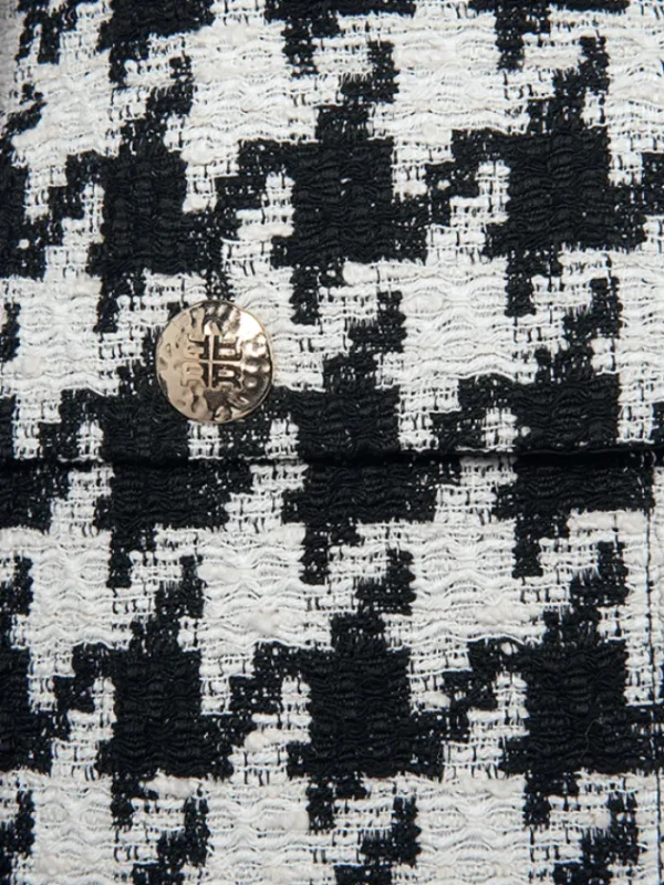 Riani Coats And Jackets | Luxury Gifts^Black Patterned Giant Houndstooth Blazer 381750 4179 Col 987