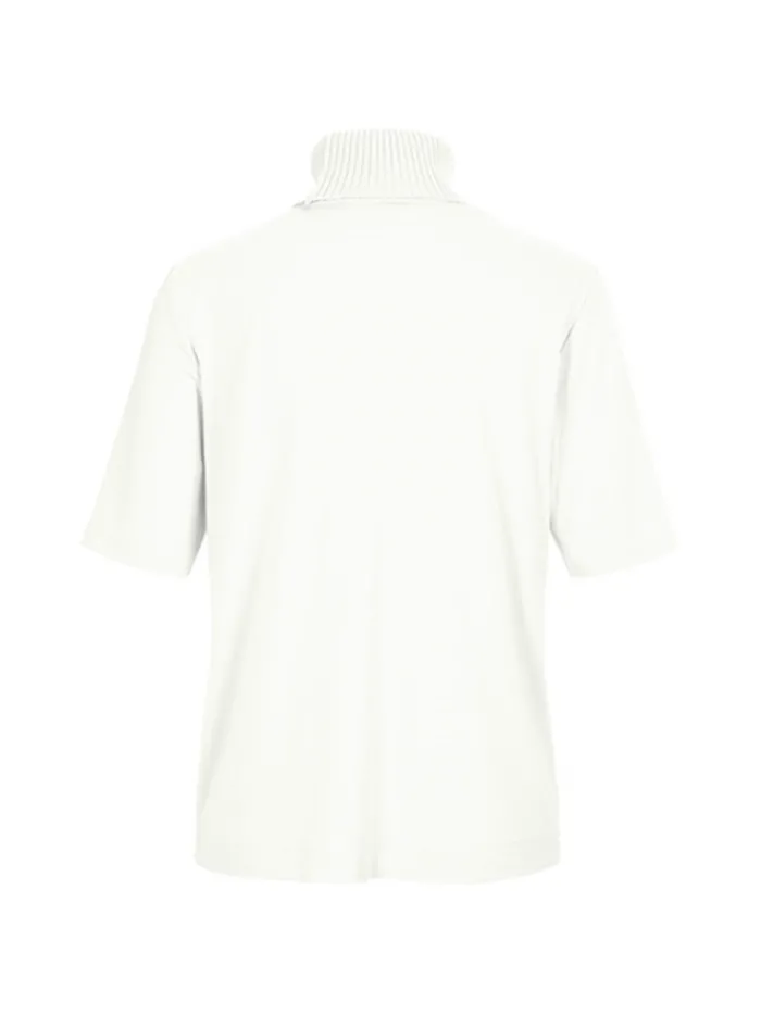 riani_high_neck_short_sle_1.webp Riani Knitwear | Gifts Under £100^High Neck Short Sleeve Top In Daydream 388610 7271 Col 801