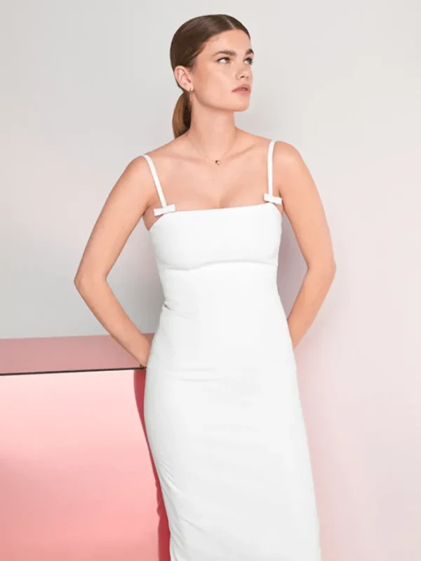 Riani Dresses | Gifts Under £100^Off-White Slim Dress With Spaghetti Straps 216400-4139 110