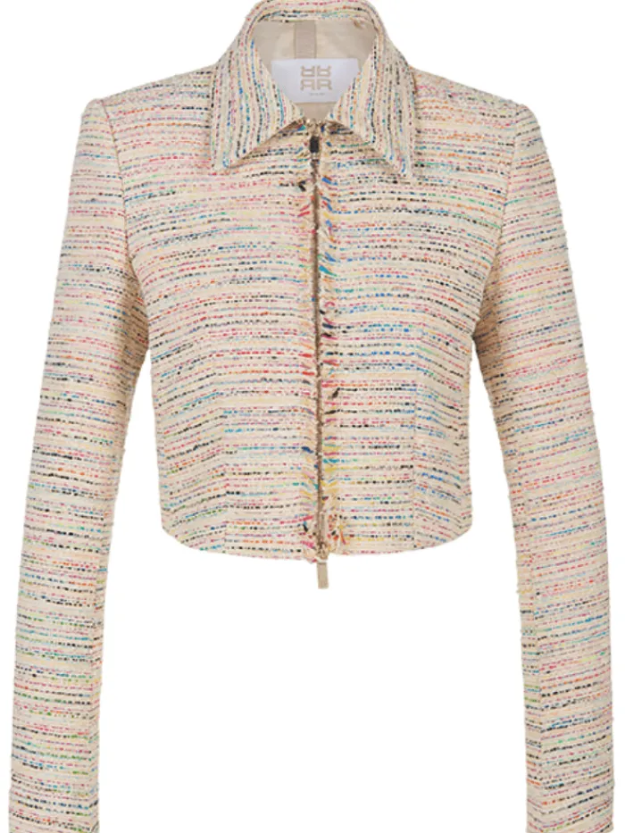riani_sandy_tweed_short_j_0.webp Riani Coats And Jackets | Gifts Under £250^Sandy Tweed Short Jacket 441870 4247 Col 862