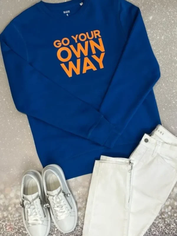 SAY IT WITH SONGS Sweatshirts And T-Shirts | Tops^T 'Go Your Own Way' Cobalt Blue Sweatshirt