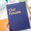SAY IT WITH SONGS Gift Sale | Cards And Printed Frames^T 'Our House' by Madness Greeting Card Dark Blue Gre