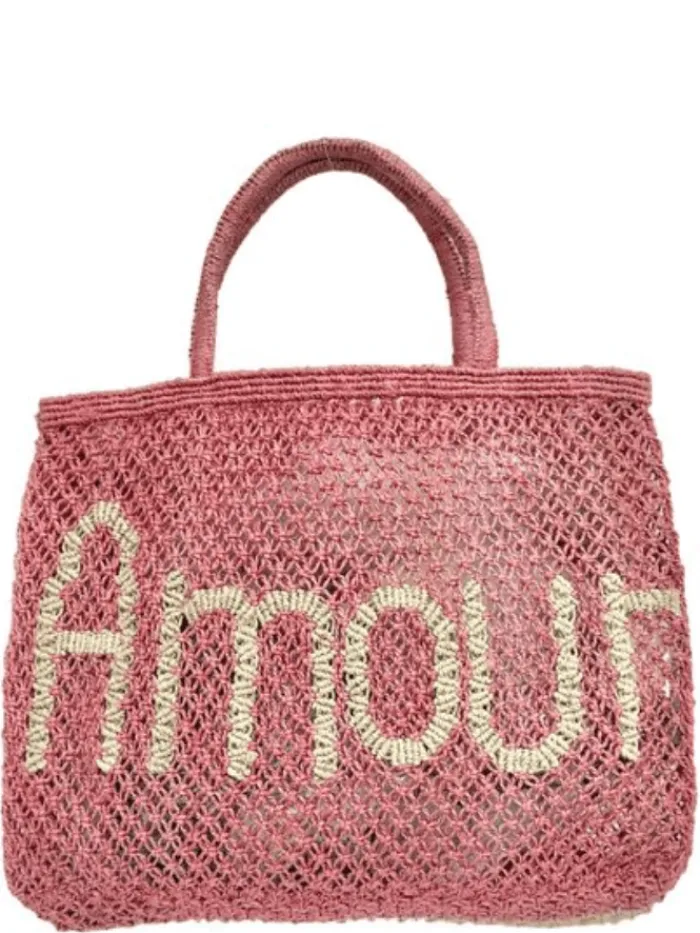 the_jacksons_london_amour_0.webp The Jacksons Beachwear | Bucket And Hobo Bags^London AMOUR Berry Jute Bag