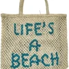 The Jacksons Beachwear | Bucket And Hobo Bags^London LIFE'S A BEACH Large Natural Jute Bag