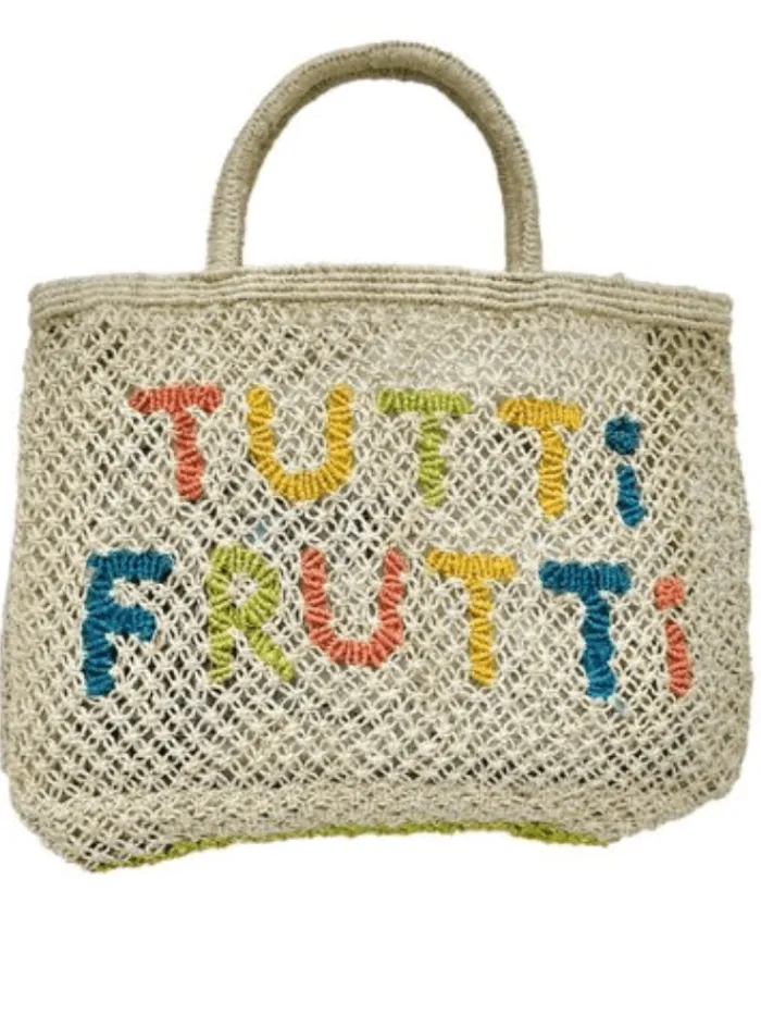 the_jacksons_london_tutti_0.webp The Jacksons Beachwear | Bucket And Hobo Bags^London TUTTI FRUTTI Natural Jute Bag