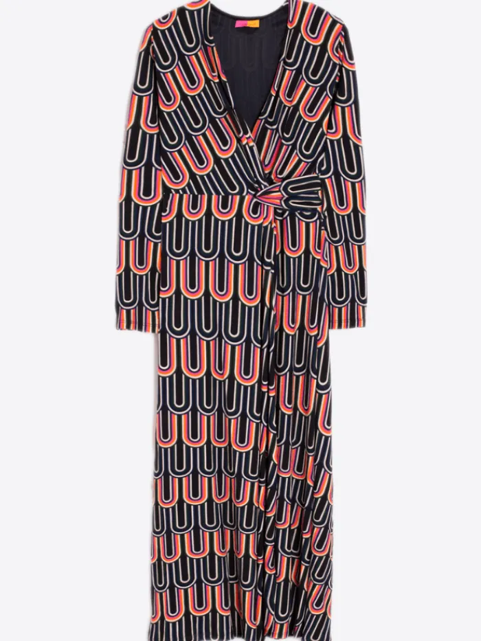 vilagallo_amelia_black_mu_0.webp Vilagallo Dresses | Gifts Under £100^AMELIA Black Multi Patterned Wrap Dress 31922