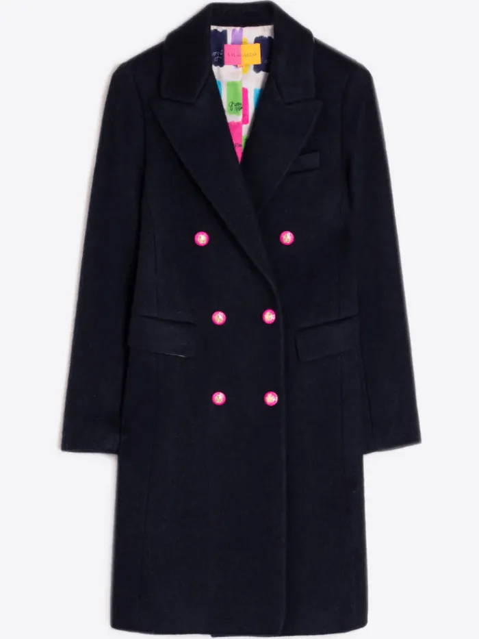 vilagallo_lian_navy_doubl_0.webp Vilagallo Coats And Jackets | Luxury Gifts^LIAN Navy Double Breasted Wool Dress Coat 31772