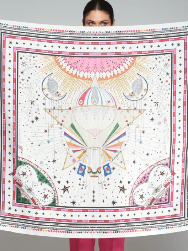 Vilagallo Scarves & Gloves | Gifts Under £250^SILK FOULARD Balloon Mystical Silk Scarf 31939