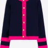 Vilagallo Coats And Jackets | Knitwear^Women's BICOLOR Navy And Pink Cardigan 32099