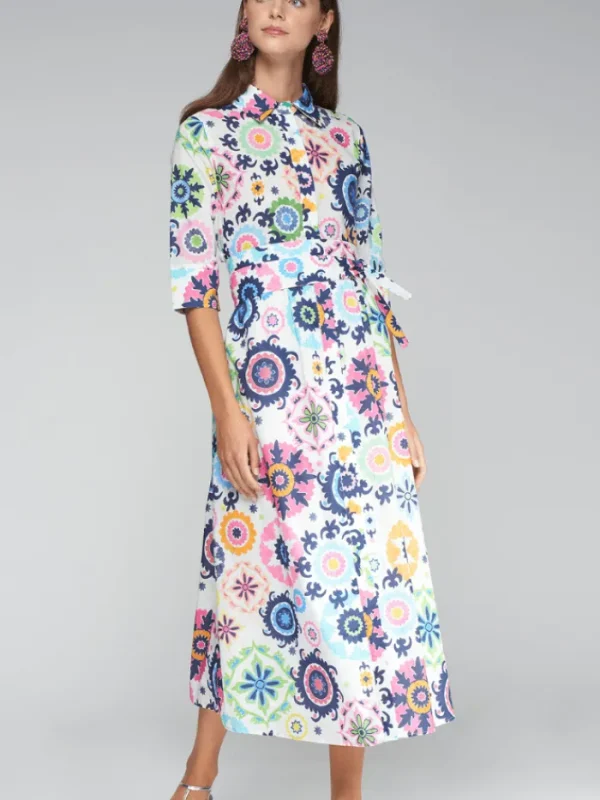 Vilagallo Dresses | Gifts Under £250^Women's BRENDA SUZANI Multicolour Voile Shirt Dress 32371