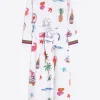 Vilagallo Dresses | Gifts Under £250^Women's FORMENTERA BOW Patterned Midi Shirt Dress 32532