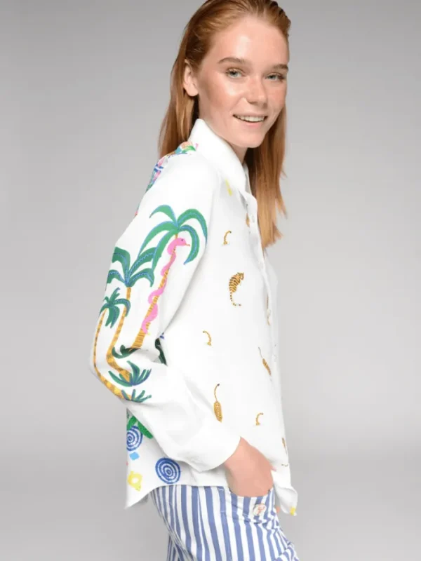 Vilagallo Tops | T-Shirts^Women's MAFALDA Piscina Tiger Print Shirt 32569