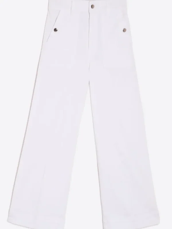 Vilagallo Trousers | Gifts Under £250^Women's NOA Wide Leg Cropped Trousers In White 32147