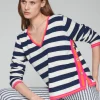 Vilagallo Knitwear | Gifts Under £250^Women's RY Colour Block Striped Wool Jumper 32145