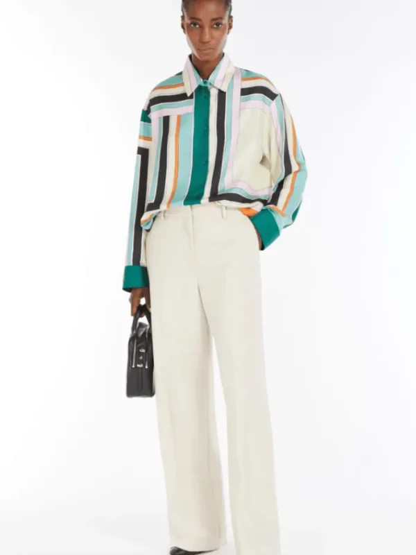 Weekend By Max Mara Trousers | Luxury Gifts^ANGOLA Wool Canvas Palazzo Trousers 2515131141 Col