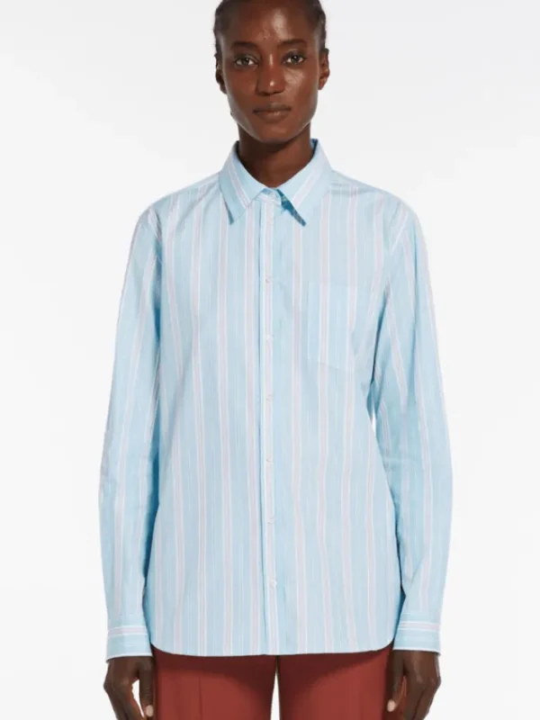 Weekend By Max Mara Tops | Gifts Under £250^BAHAMAS Blue Striped Poplin Shirt 2415111121600 Co