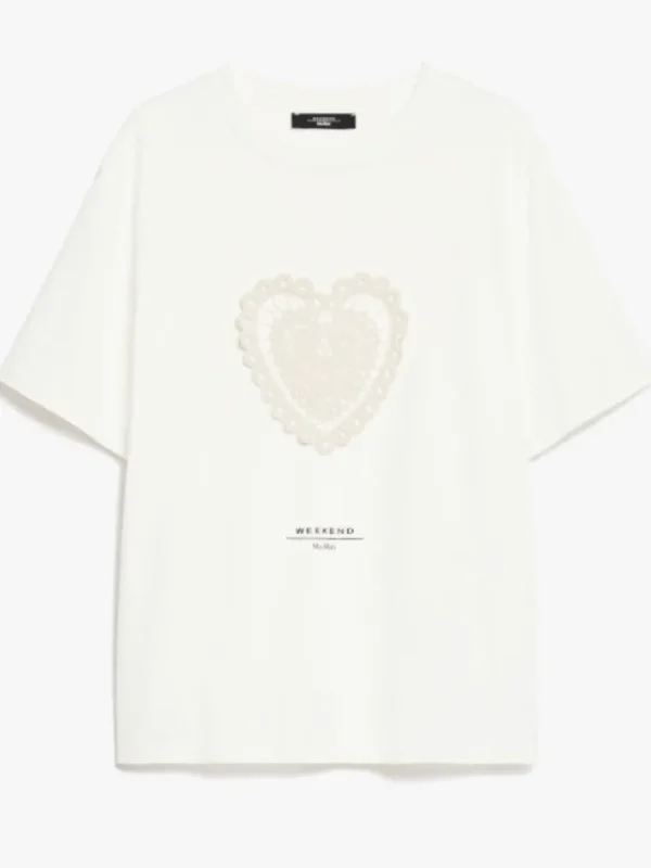 Weekend By Max Mara Tops | T-Shirts^BARBANO Cotton T Shirt With Crotchet Heart 2425976