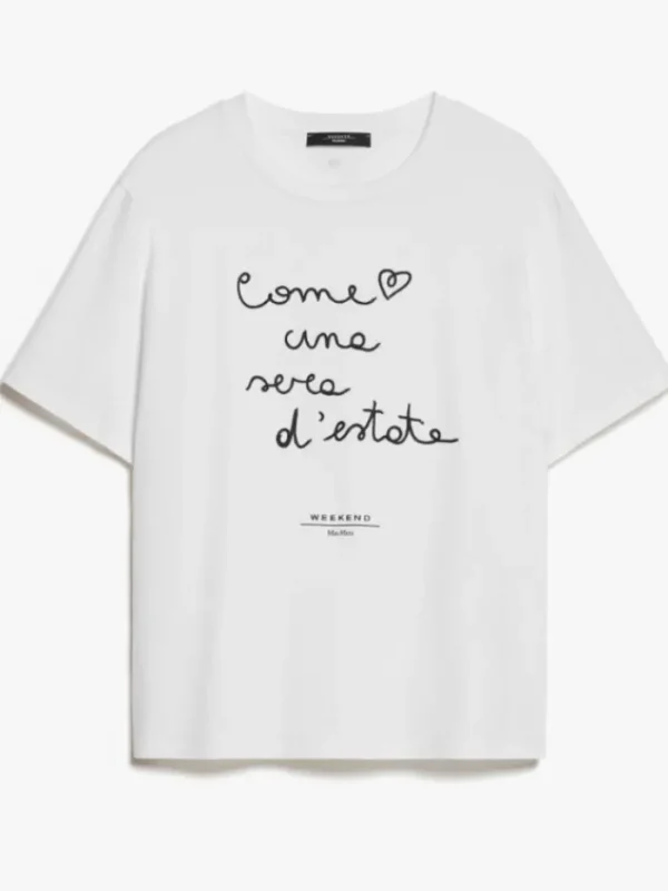 Weekend By Max Mara Tops | T-Shirts^BARBANO Cotton T Shirt With Embroidered Lettering
