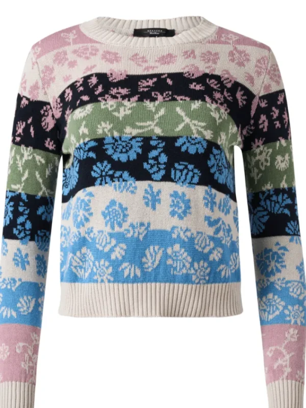 Weekend By Max Mara Knitwear | Gifts Under £100^FLERES Multi Floral Stripe Sweater 2415361191600 C