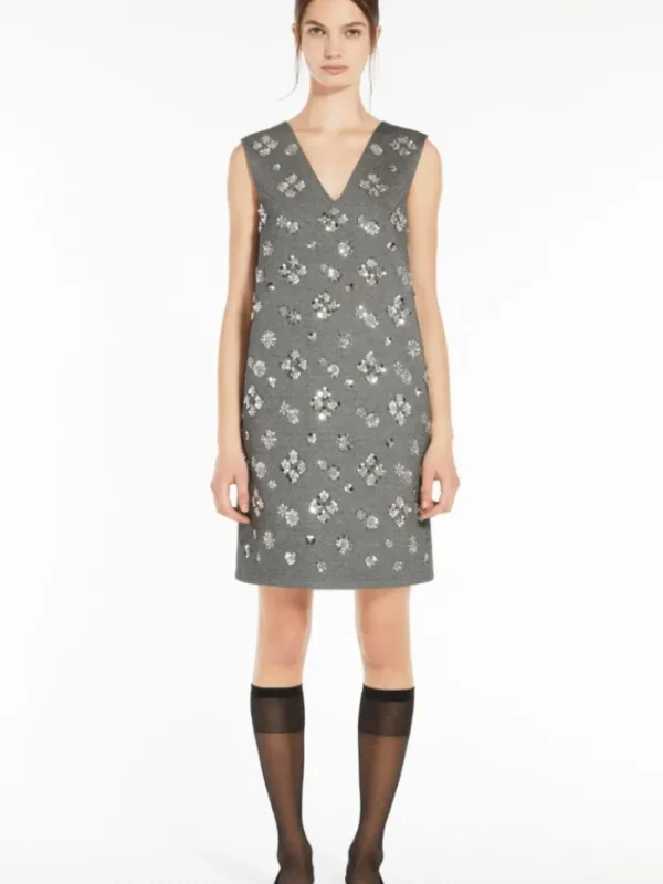 Weekend By Max Mara Dresses | Luxury Gifts^HOT Grey Sequinned Jersey Mini Dress 2515621081 Co
