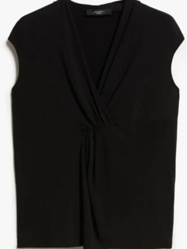 Weekend By Max Mara Tops | Gifts Under £100^NEGOZI Black Lyocell Jersey Top 24159411426 Col 01