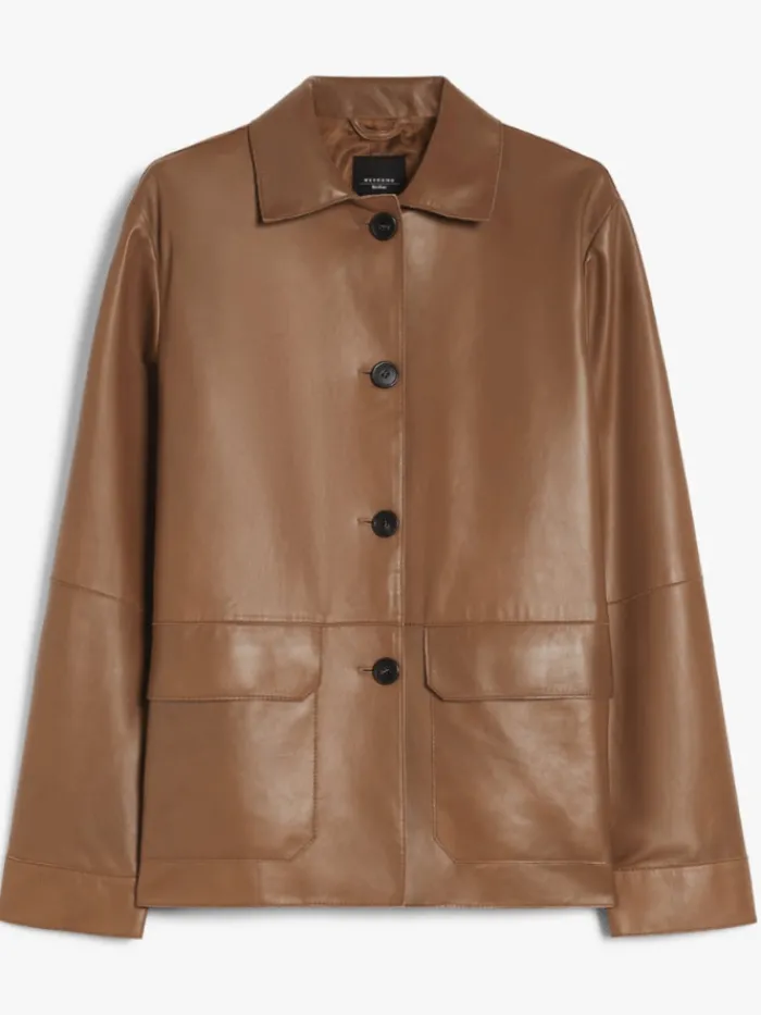 weekend_by_max_mara_women_0-2.webp Weekend By Max Mara Coats And Jackets | Luxury Gifts^Women's KAYA Nappa Leather A Line Jacket 251544104