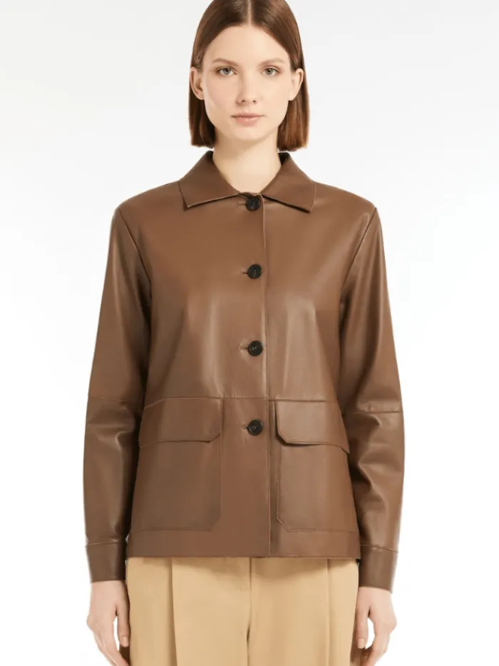 weekend_by_max_mara_women_1-2.webp Weekend By Max Mara Coats And Jackets | Luxury Gifts^Women's KAYA Nappa Leather A Line Jacket 251544104