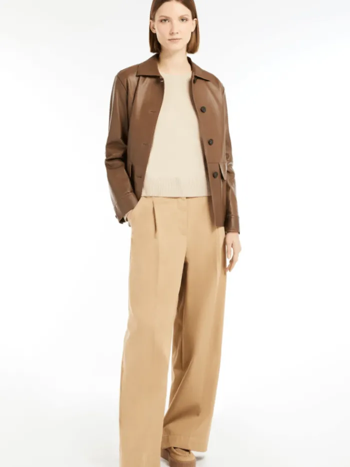 weekend_by_max_mara_women_3-2.webp Weekend By Max Mara Coats And Jackets | Luxury Gifts^Women's KAYA Nappa Leather A Line Jacket 251544104
