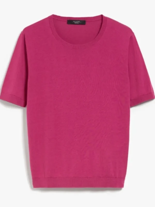 Weekend By Max Mara Tops | T-Shirts^ZIBETTO Fuchsia Silk and Cotton Yarn T Shirt 24153