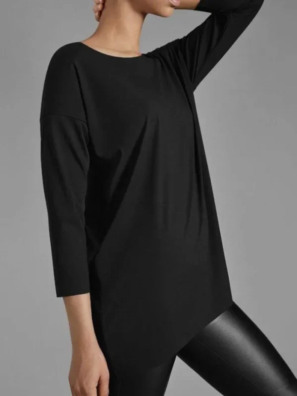 Wolford Gifts Under £100^SS Aurora Black Pure Cut Pullover 52802 7005