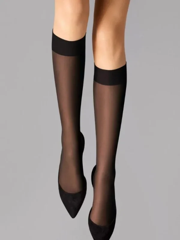 Wolford Gifts Under £50^SS Velvet De Luxe 50 Knee Highs Black 30923 7005
